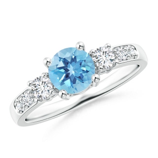 Round A Swiss Blue Topaz