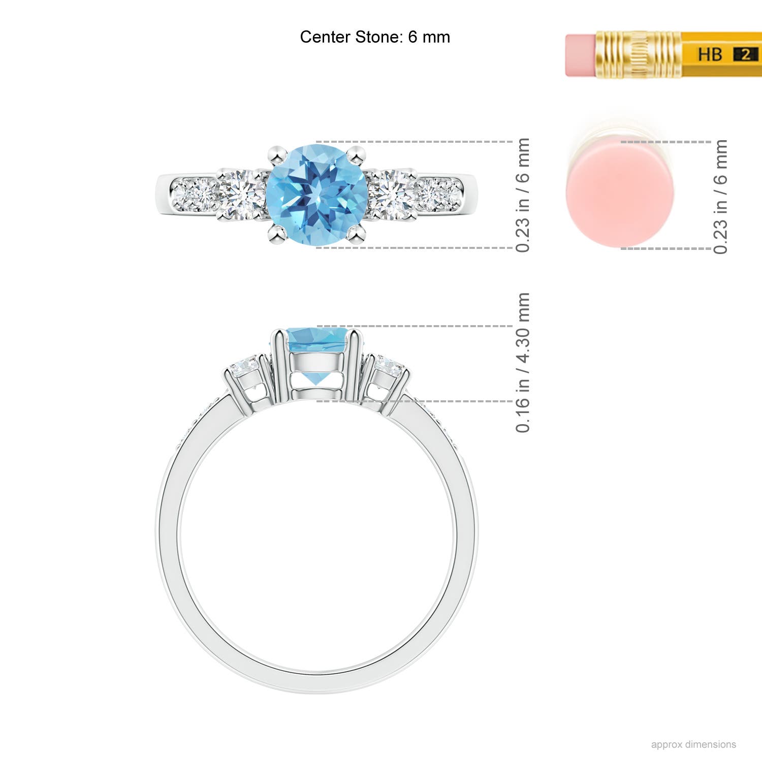 A - Swiss Blue Topaz / 1.28 CT / 14 KT White Gold