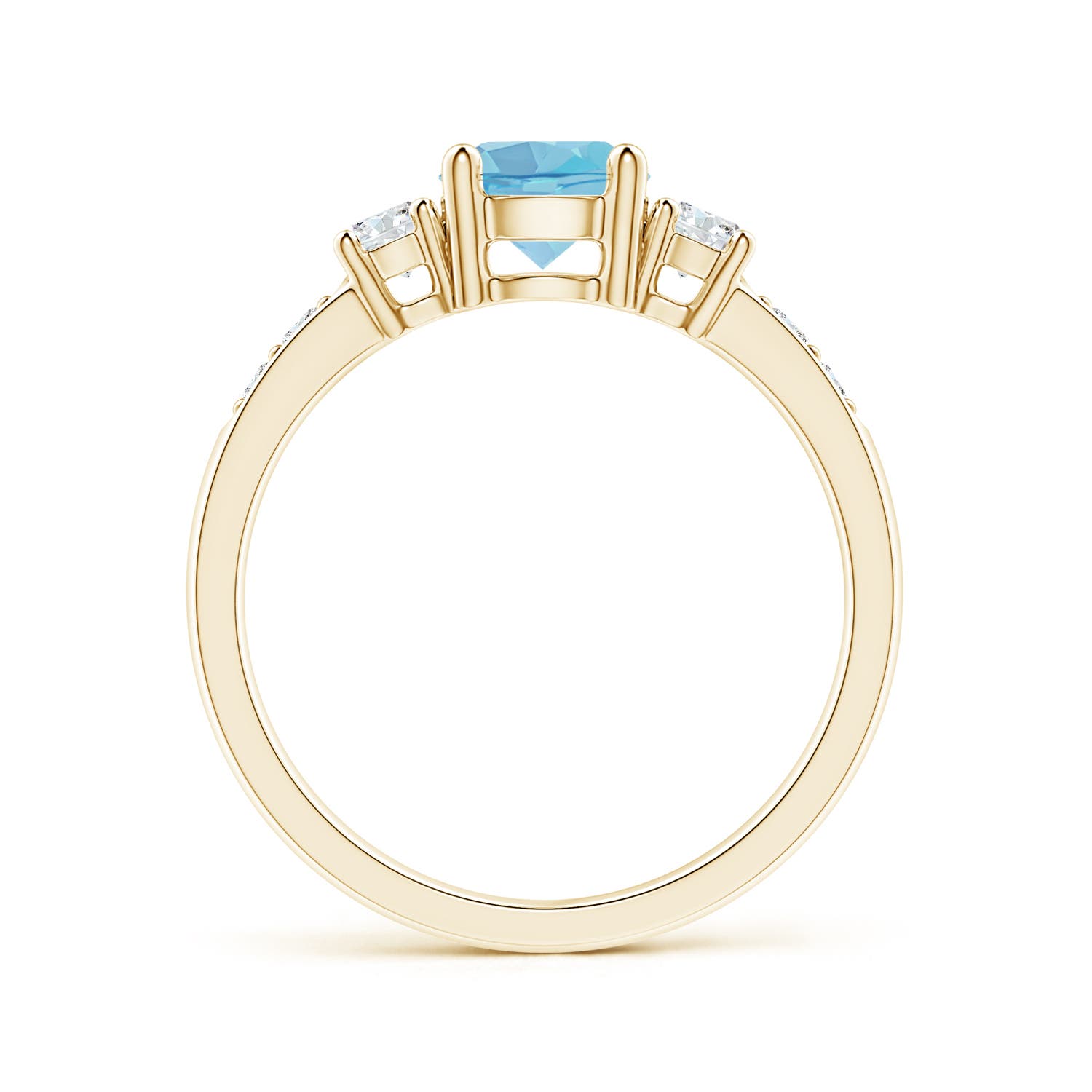 A - Swiss Blue Topaz / 1.28 CT / 14 KT Yellow Gold