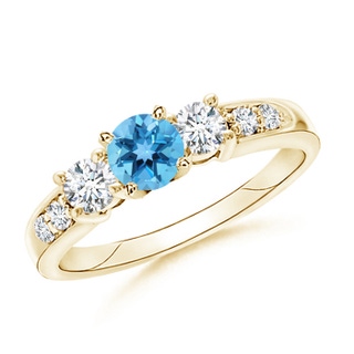Round AA Swiss Blue Topaz