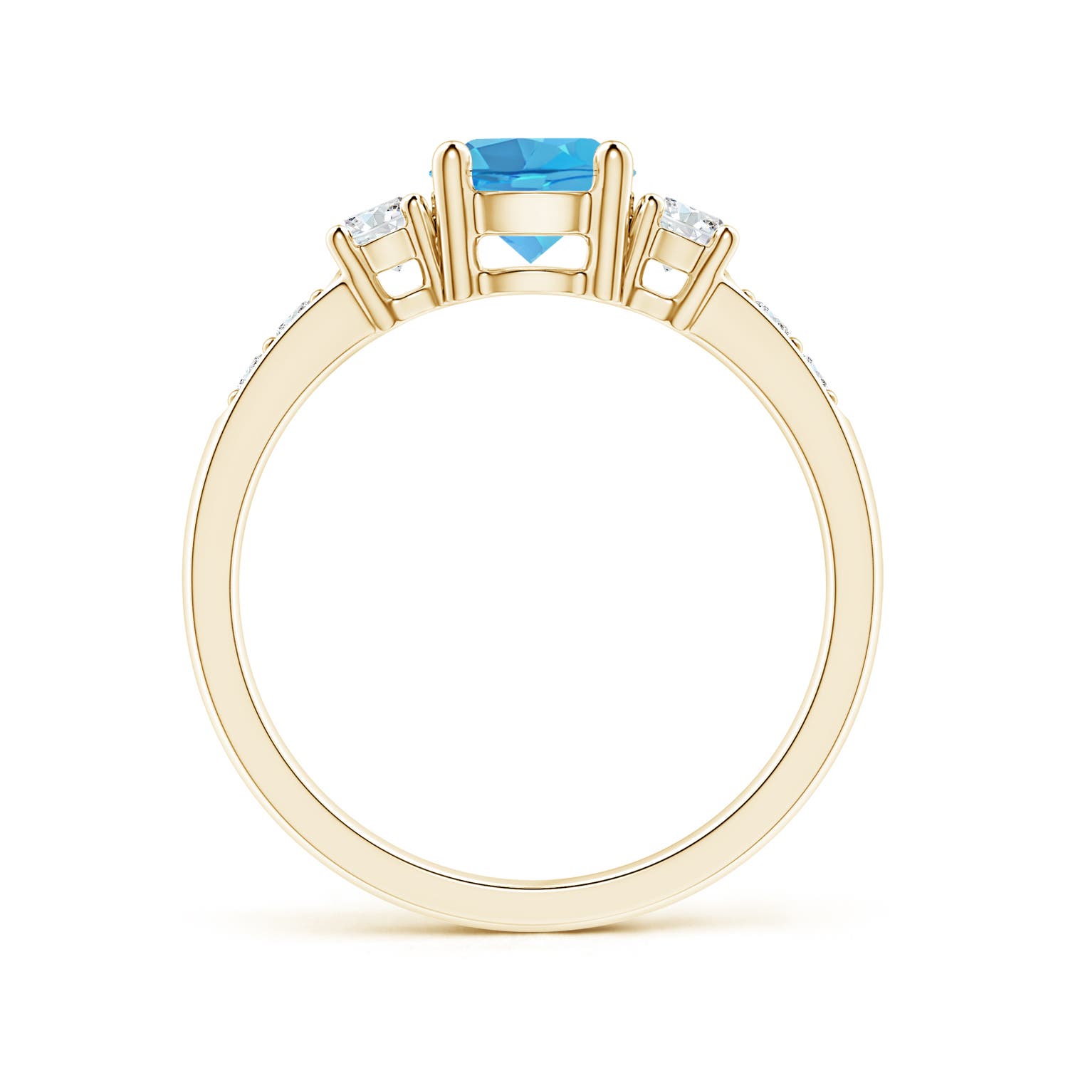 AA - Swiss Blue Topaz / 1.28 CT / 14 KT Yellow Gold