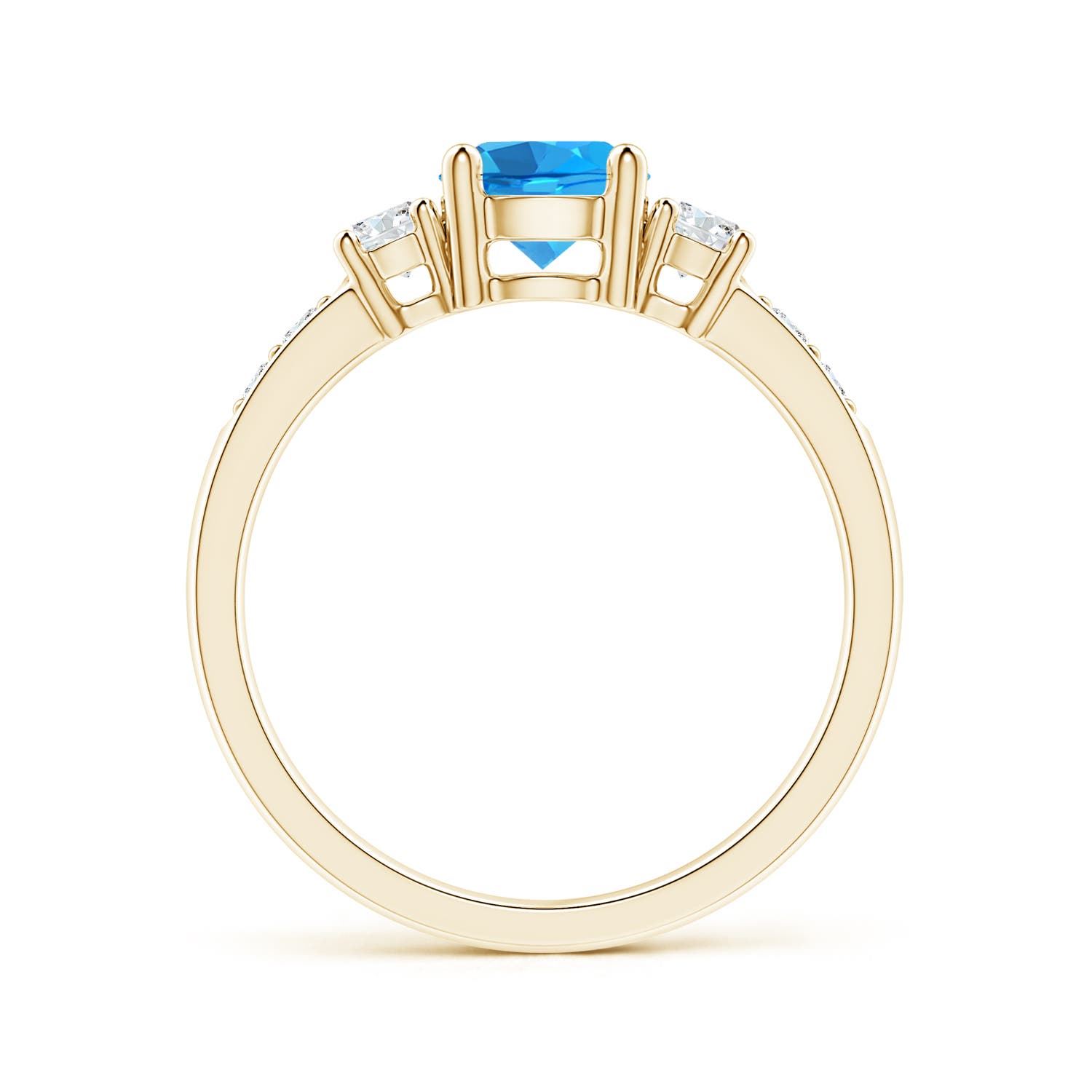 AAAA - Swiss Blue Topaz / 1.28 CT / 14 KT Yellow Gold