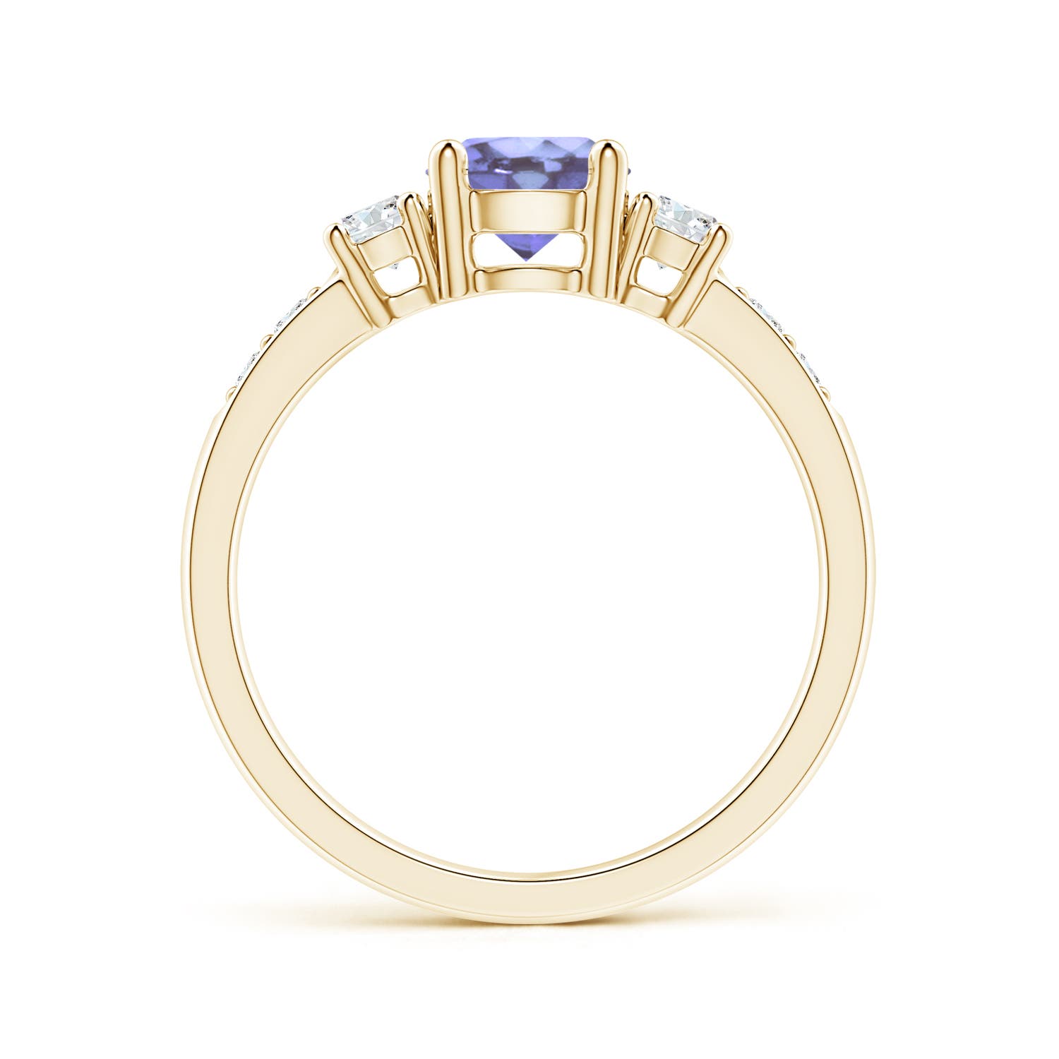 A - Tanzanite / 1.23 CT / 14 KT Yellow Gold