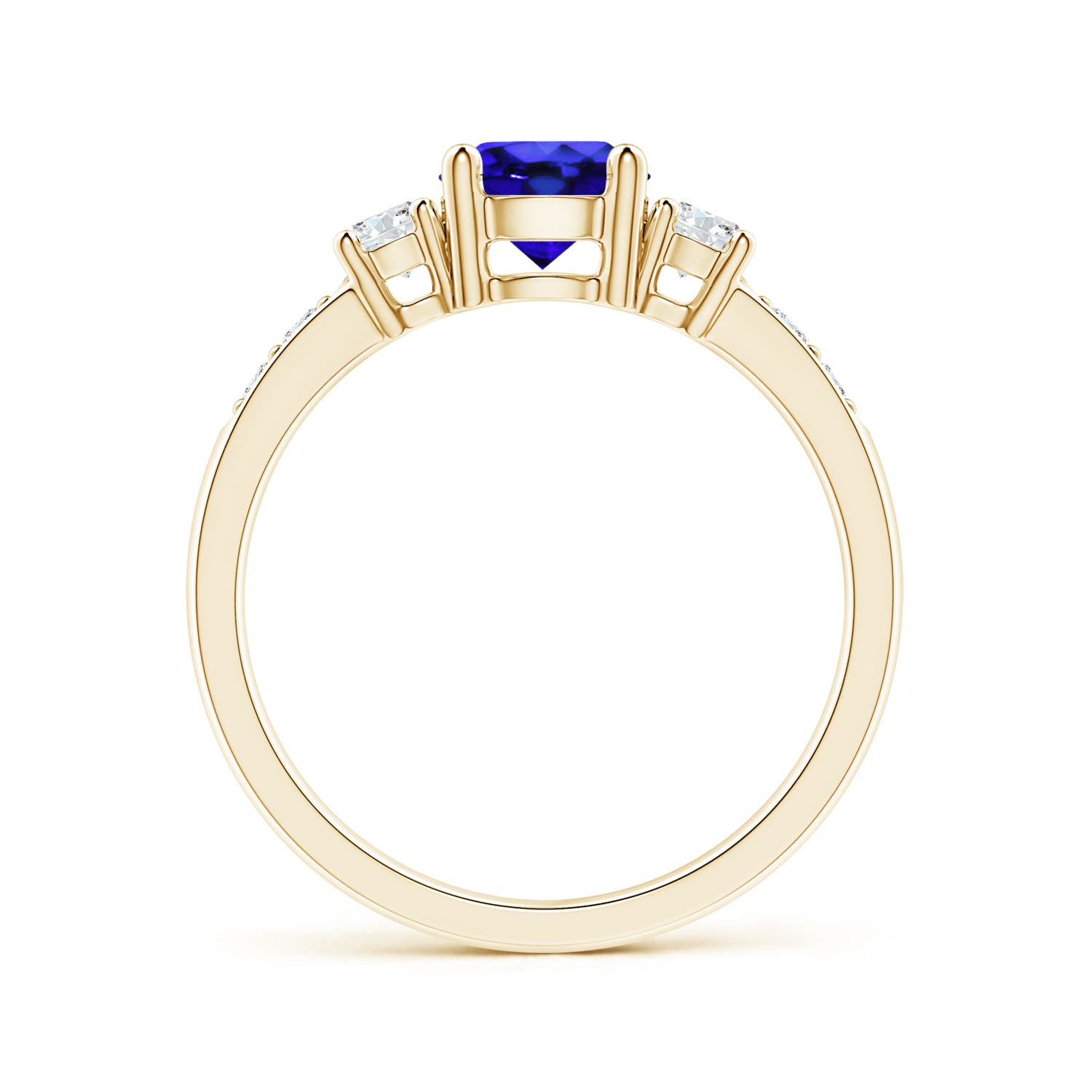 AAA - Tanzanite / 1.23 CT / 14 KT Yellow Gold