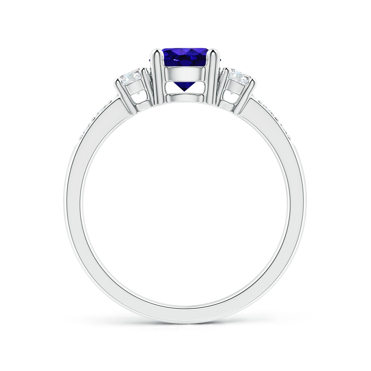 AAAA - Tanzanite / 1.23 CT / 14 KT White Gold