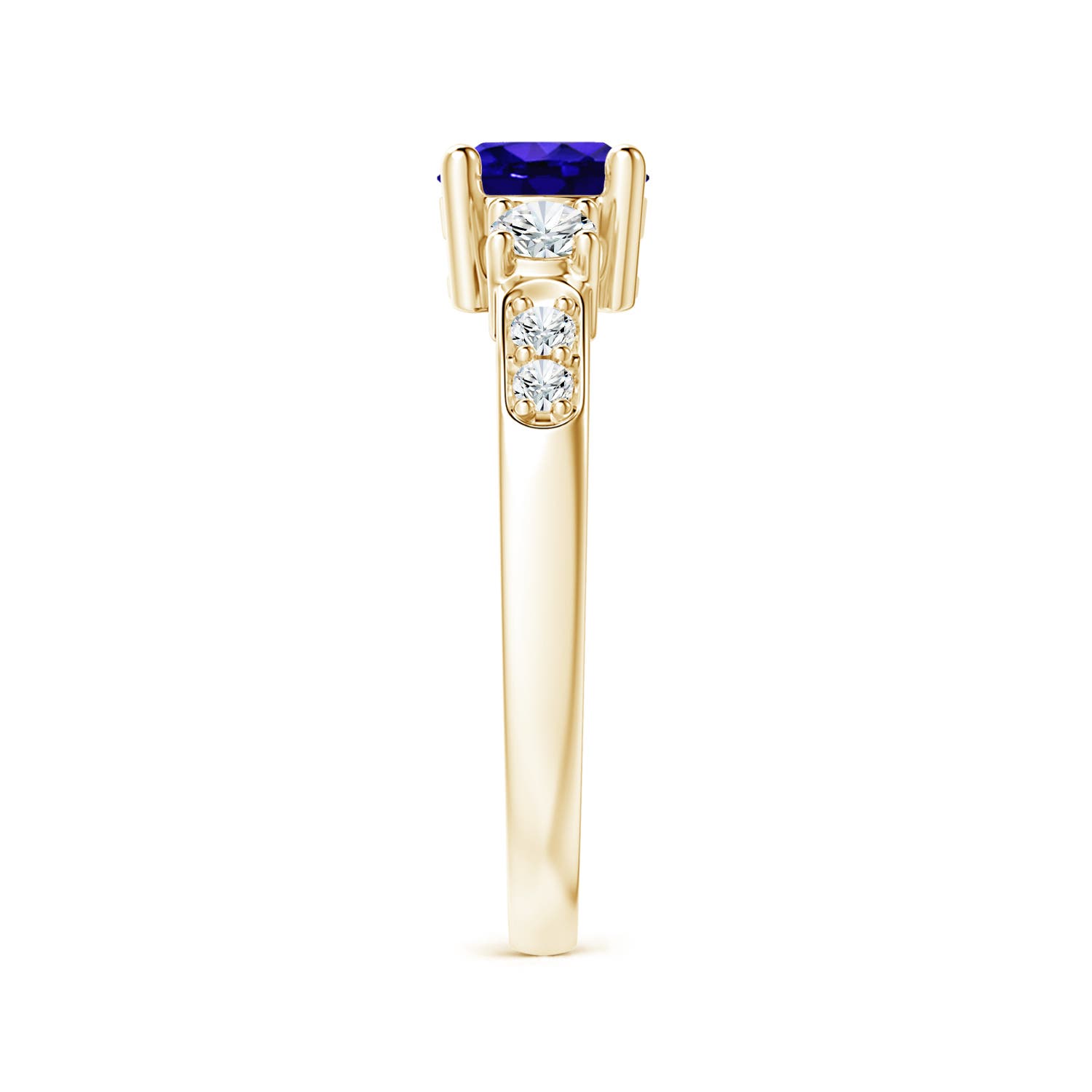 AAAA - Tanzanite / 1.23 CT / 14 KT Yellow Gold