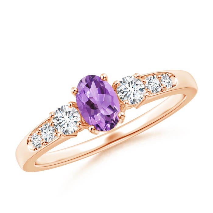 A - Amethyst / 0.73 CT / 14 KT Rose Gold