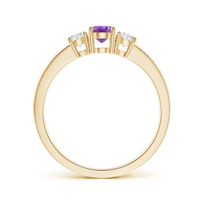 A - Amethyst / 0.73 CT / 14 KT Yellow Gold