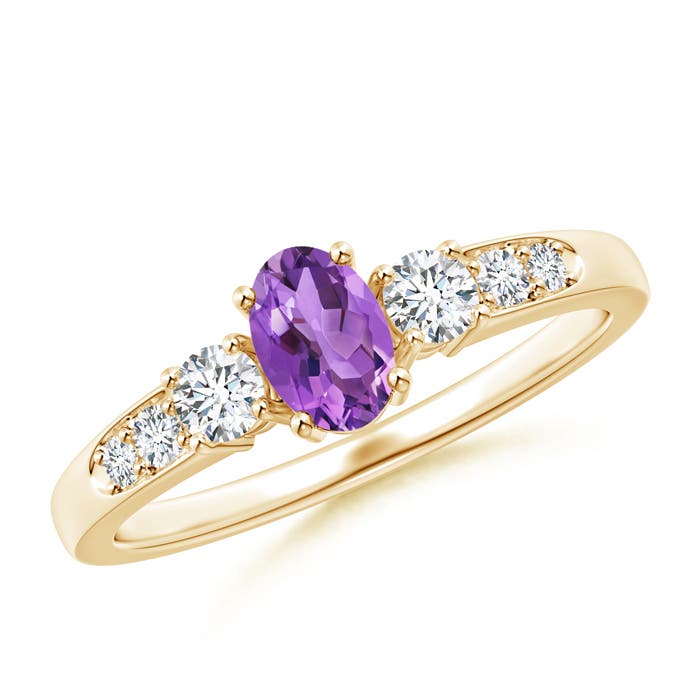 AA - Amethyst / 0.73 CT / 14 KT Yellow Gold