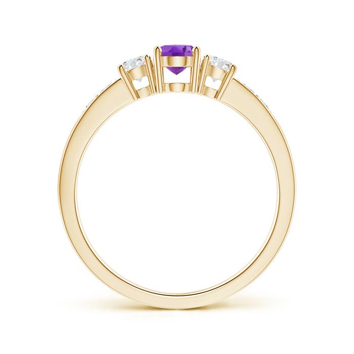 AA - Amethyst / 0.73 CT / 14 KT Yellow Gold