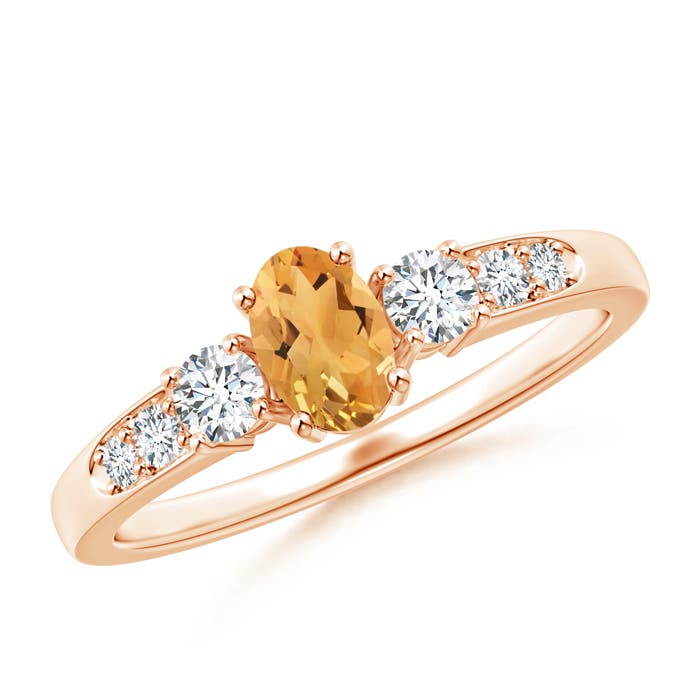 A - Citrine / 0.73 CT / 14 KT Rose Gold