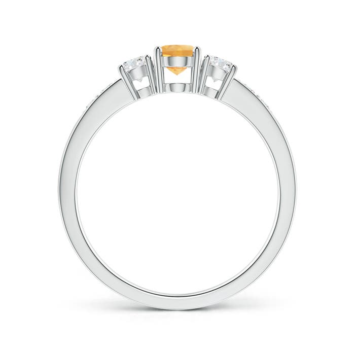 A - Citrine / 0.73 CT / 14 KT White Gold