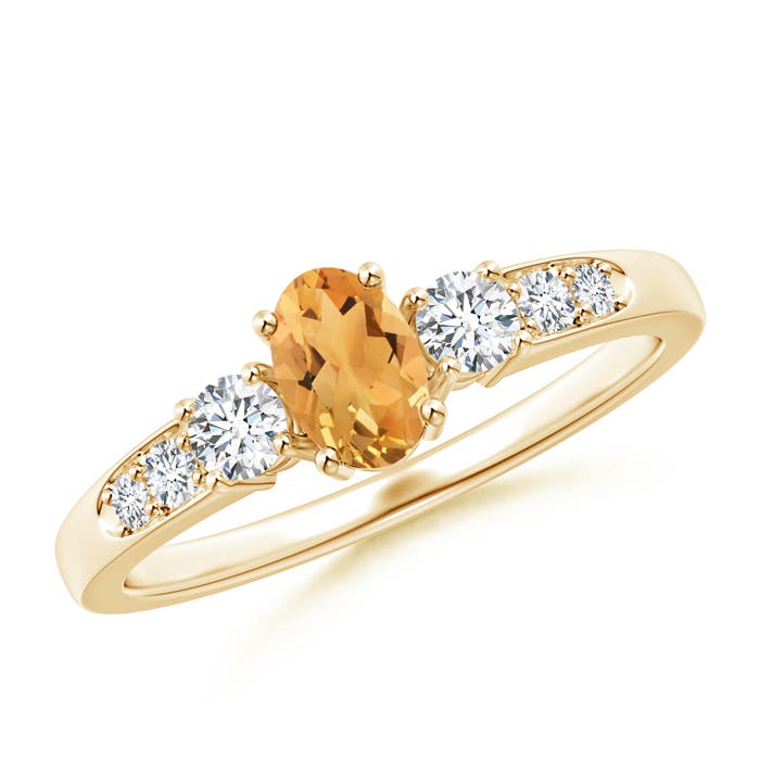 A - Citrine / 0.73 CT / 14 KT Yellow Gold