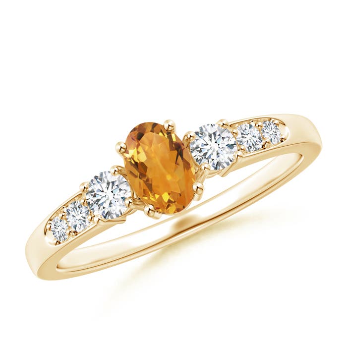 AA - Citrine / 0.73 CT / 14 KT Yellow Gold