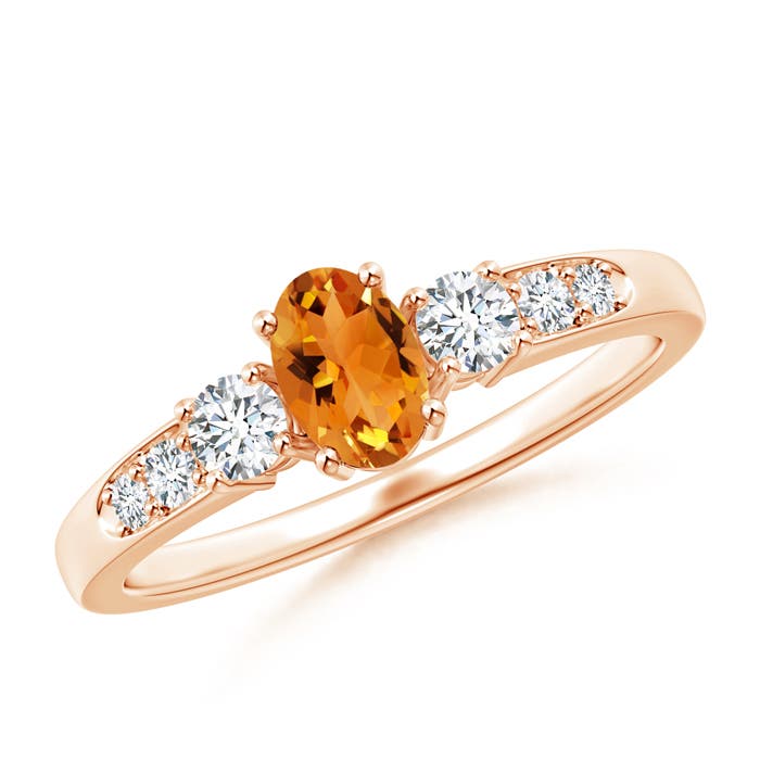 AAA - Citrine / 0.73 CT / 14 KT Rose Gold