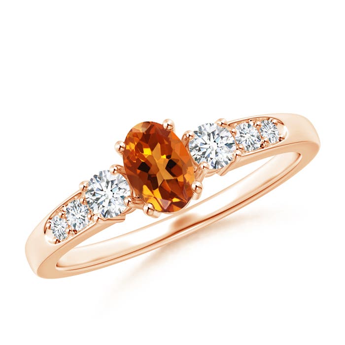 AAAA - Citrine / 0.73 CT / 14 KT Rose Gold