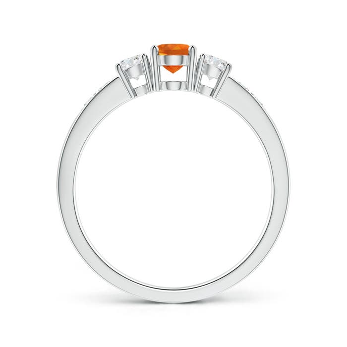 AAAA - Citrine / 0.73 CT / 14 KT White Gold