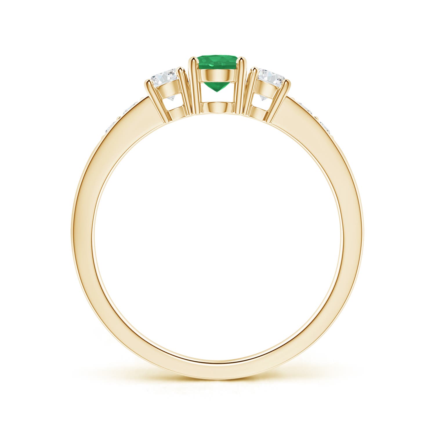 A - Emerald / 0.73 CT / 14 KT Yellow Gold