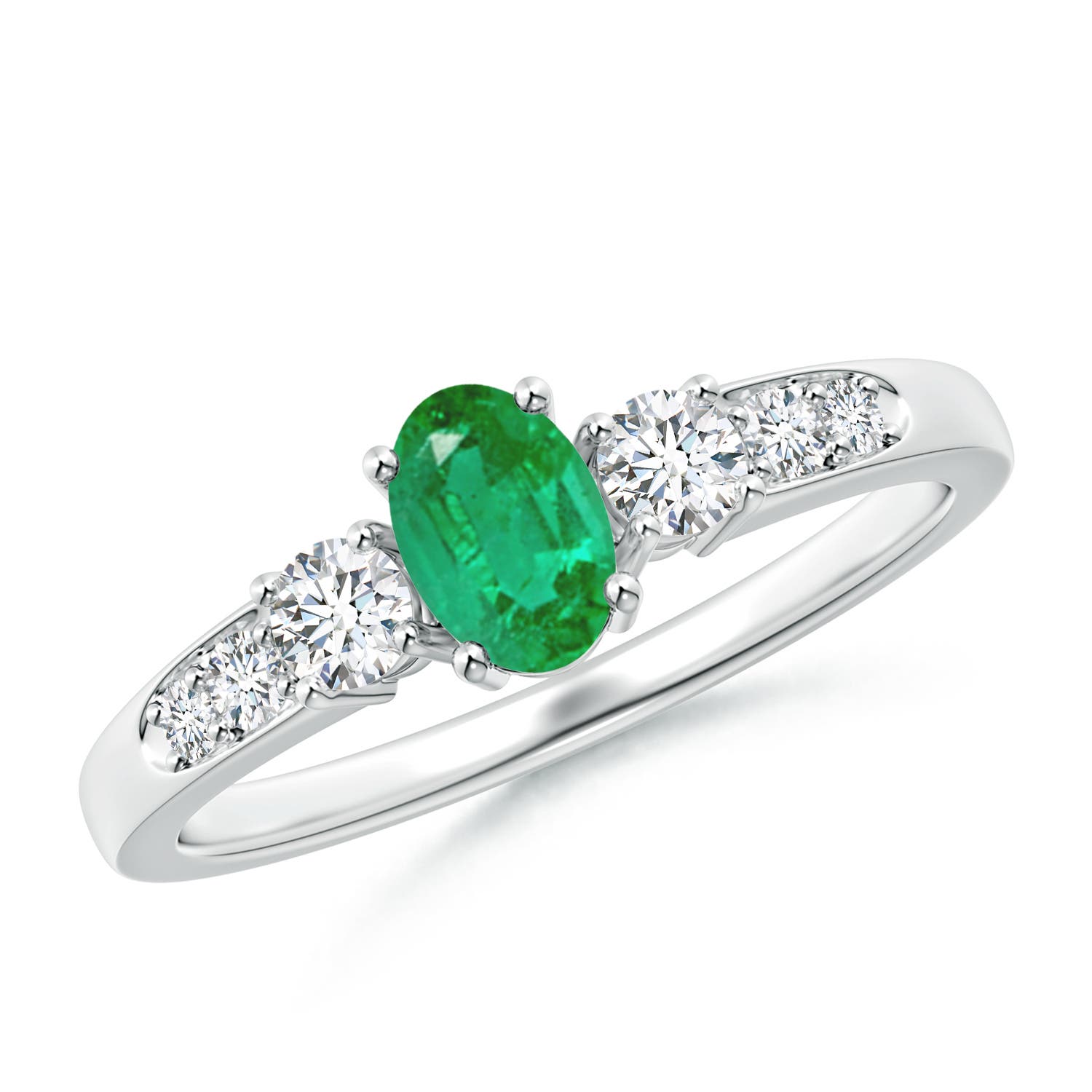 AA - Emerald / 0.73 CT / 14 KT White Gold