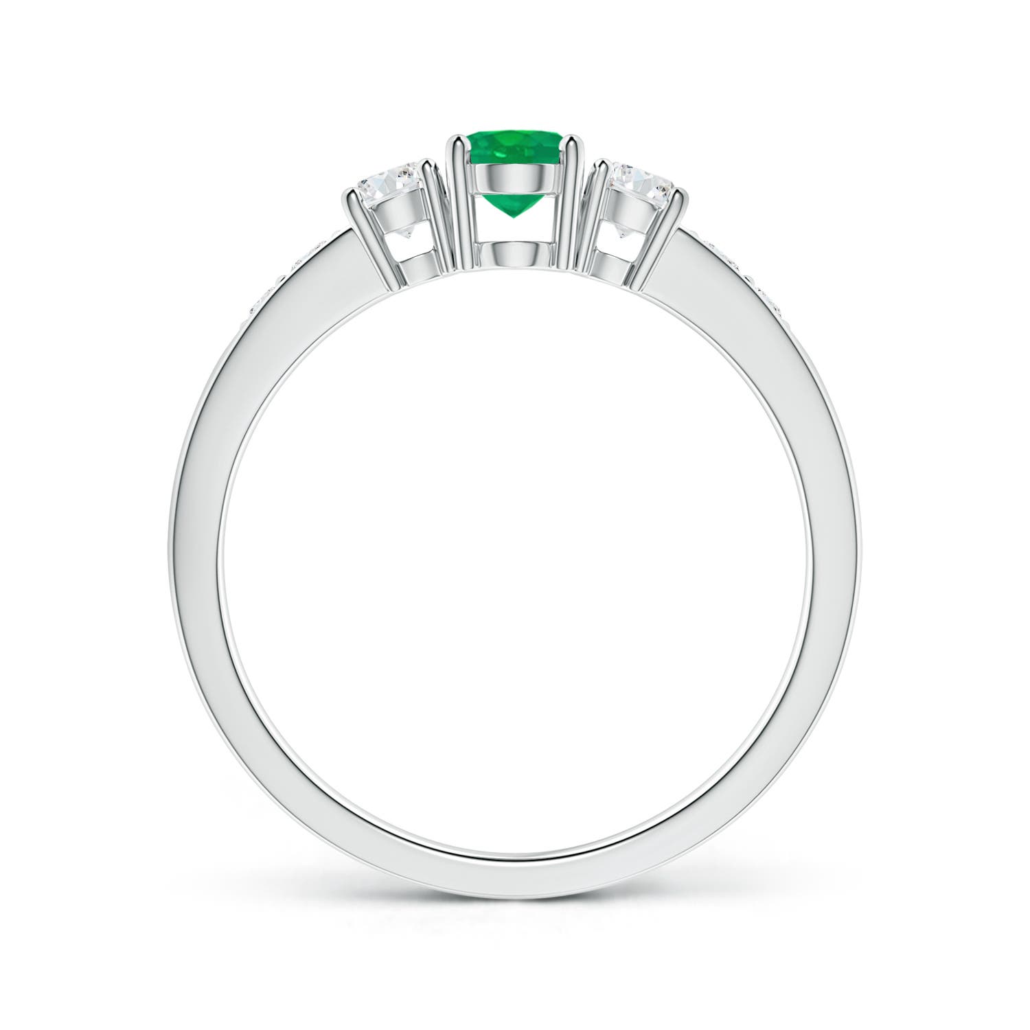 AA - Emerald / 0.73 CT / 14 KT White Gold