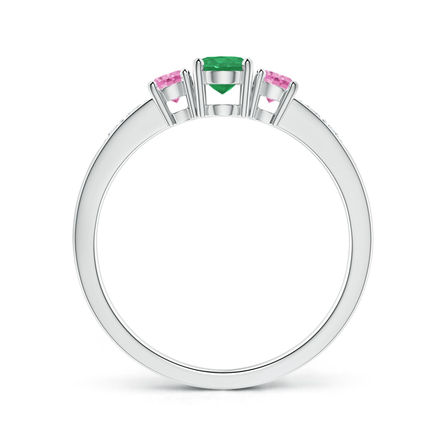 A - Emerald / 0.8 CT / 14 KT White Gold