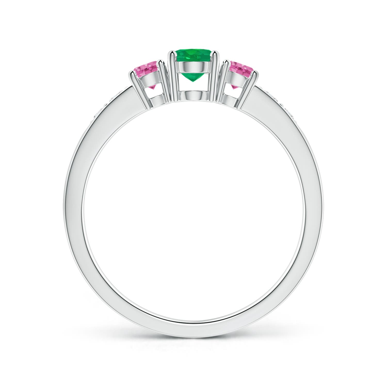 AA - Emerald / 0.8 CT / 14 KT White Gold