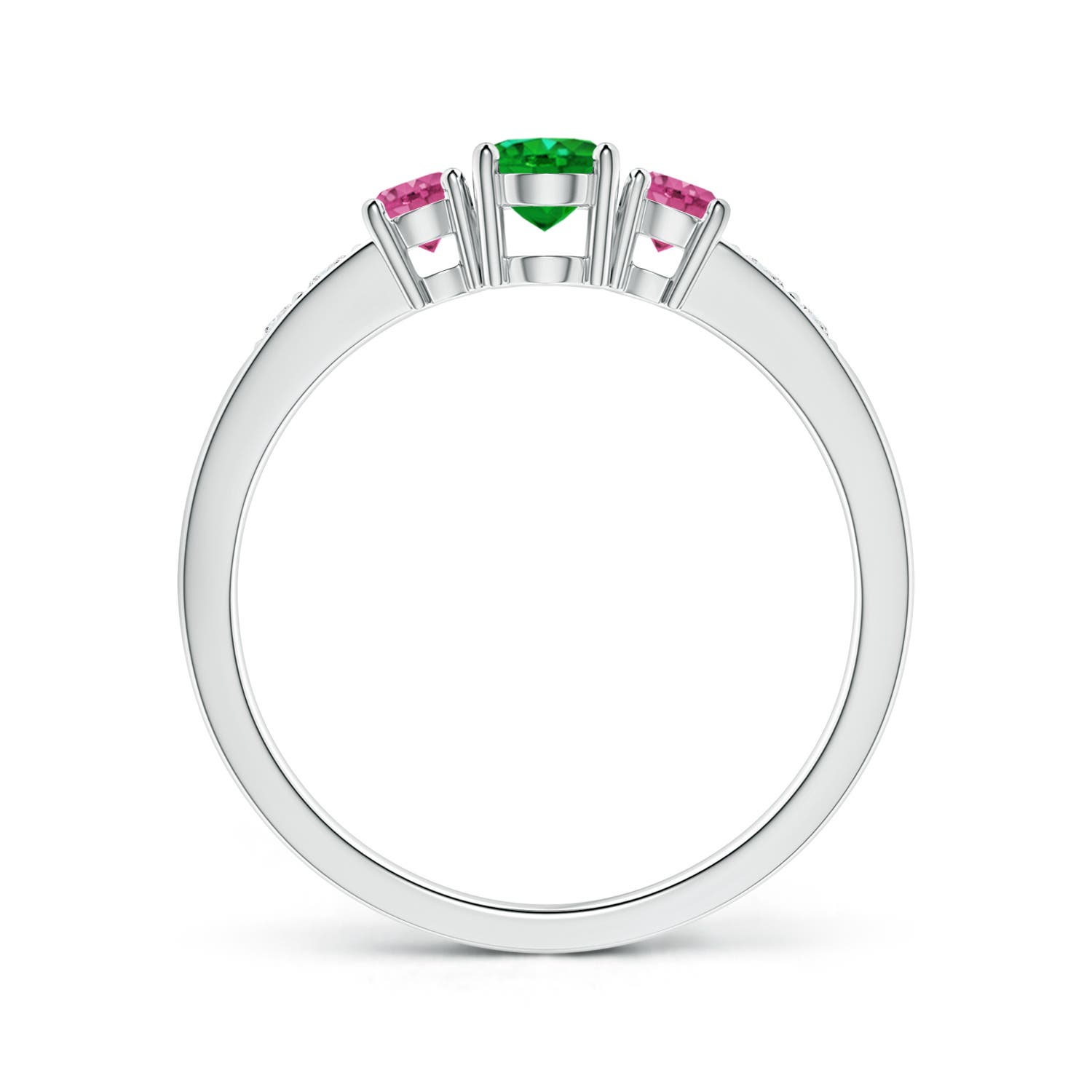 AAAA - Emerald / 0.8 CT / 14 KT White Gold