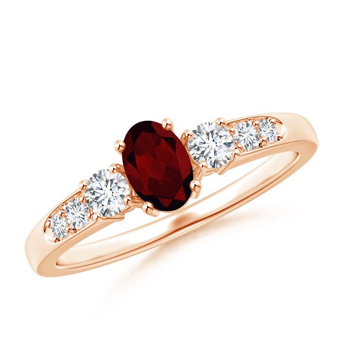 A - Garnet / 0.88 CT / 14 KT Rose Gold