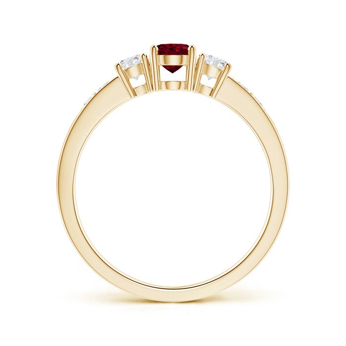 A - Garnet / 0.88 CT / 14 KT Yellow Gold