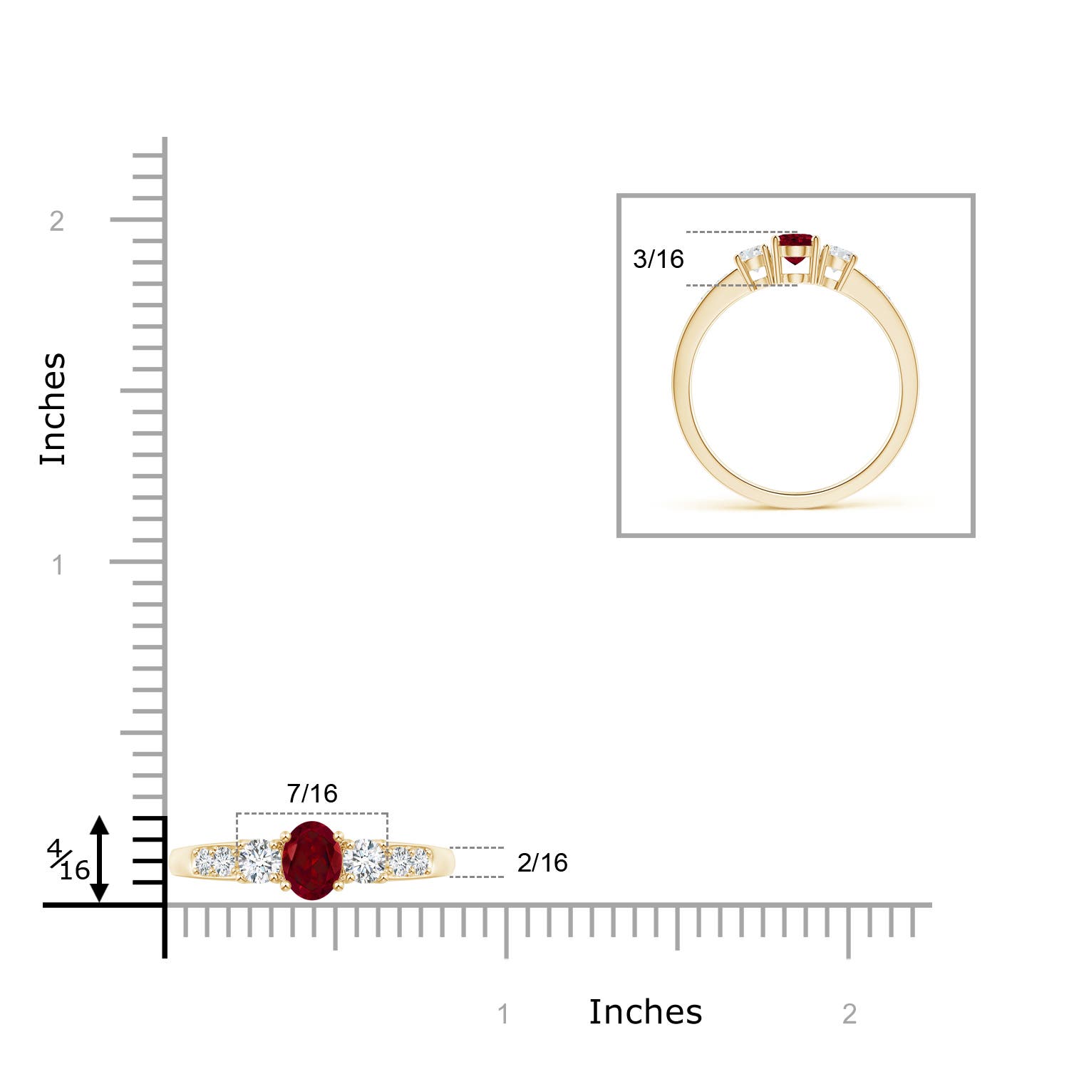 AAA - Garnet / 0.88 CT / 14 KT Yellow Gold