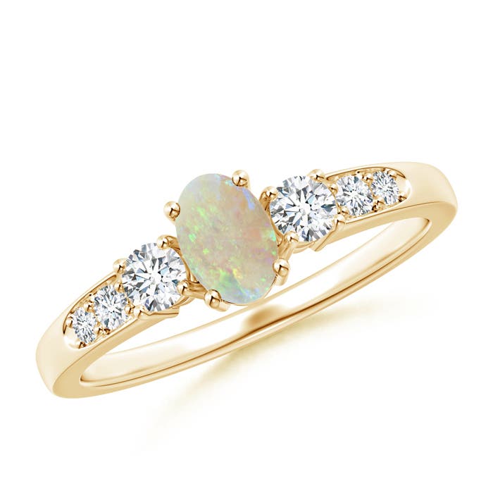 AAA - Opal / 0.61 CT / 14 KT Yellow Gold