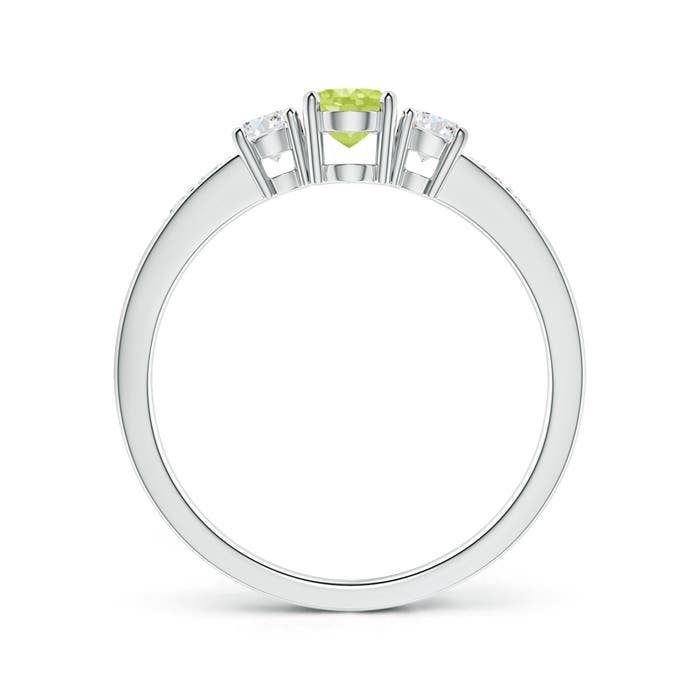 A - Peridot / 0.81 CT / 14 KT White Gold