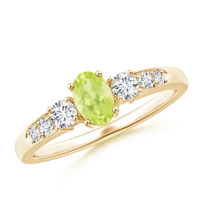 A - Peridot / 0.81 CT / 14 KT Yellow Gold