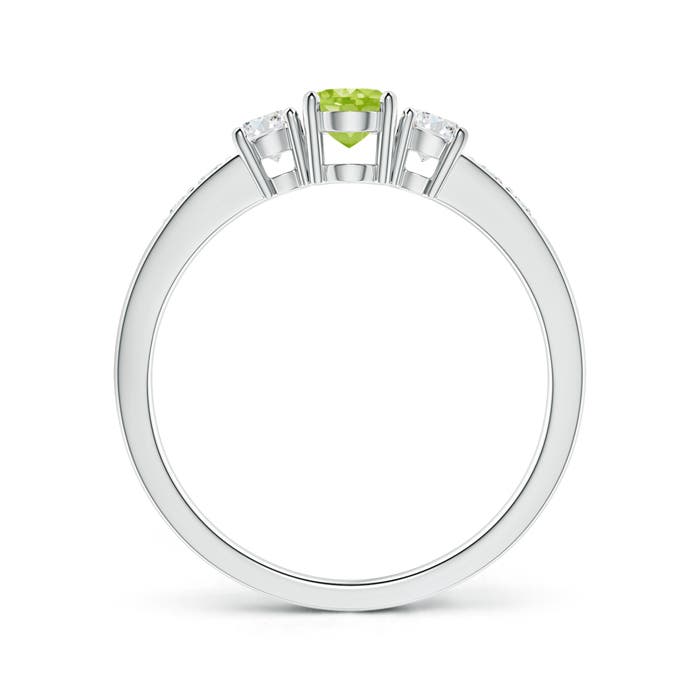 AA - Peridot / 0.81 CT / 14 KT White Gold