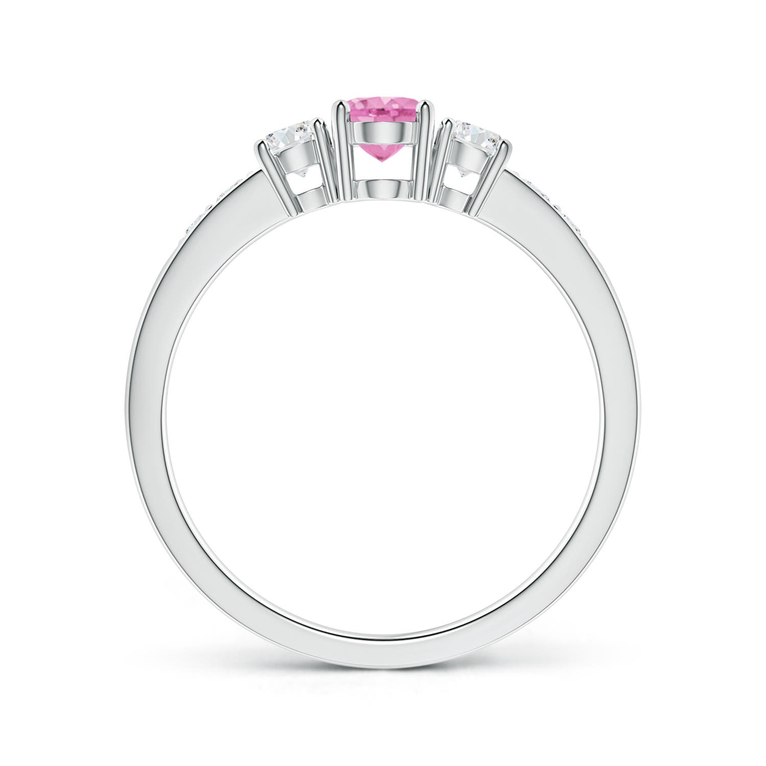 A - Pink Sapphire / 0.88 CT / 14 KT White Gold