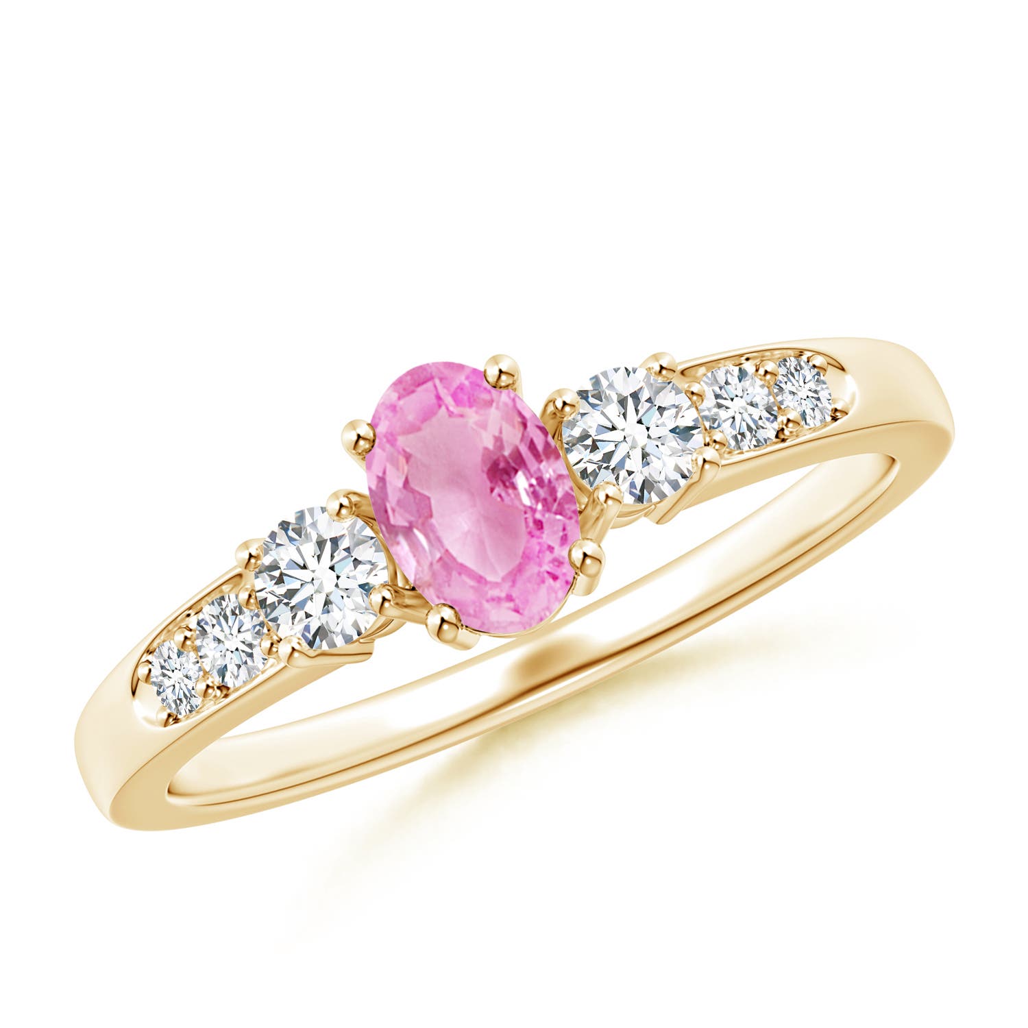 A - Pink Sapphire / 0.88 CT / 14 KT Yellow Gold