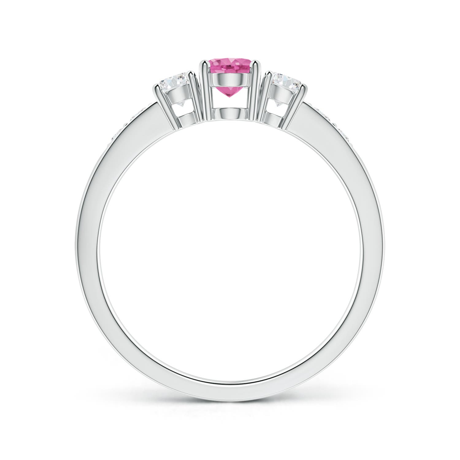 AA - Pink Sapphire / 0.88 CT / 14 KT White Gold