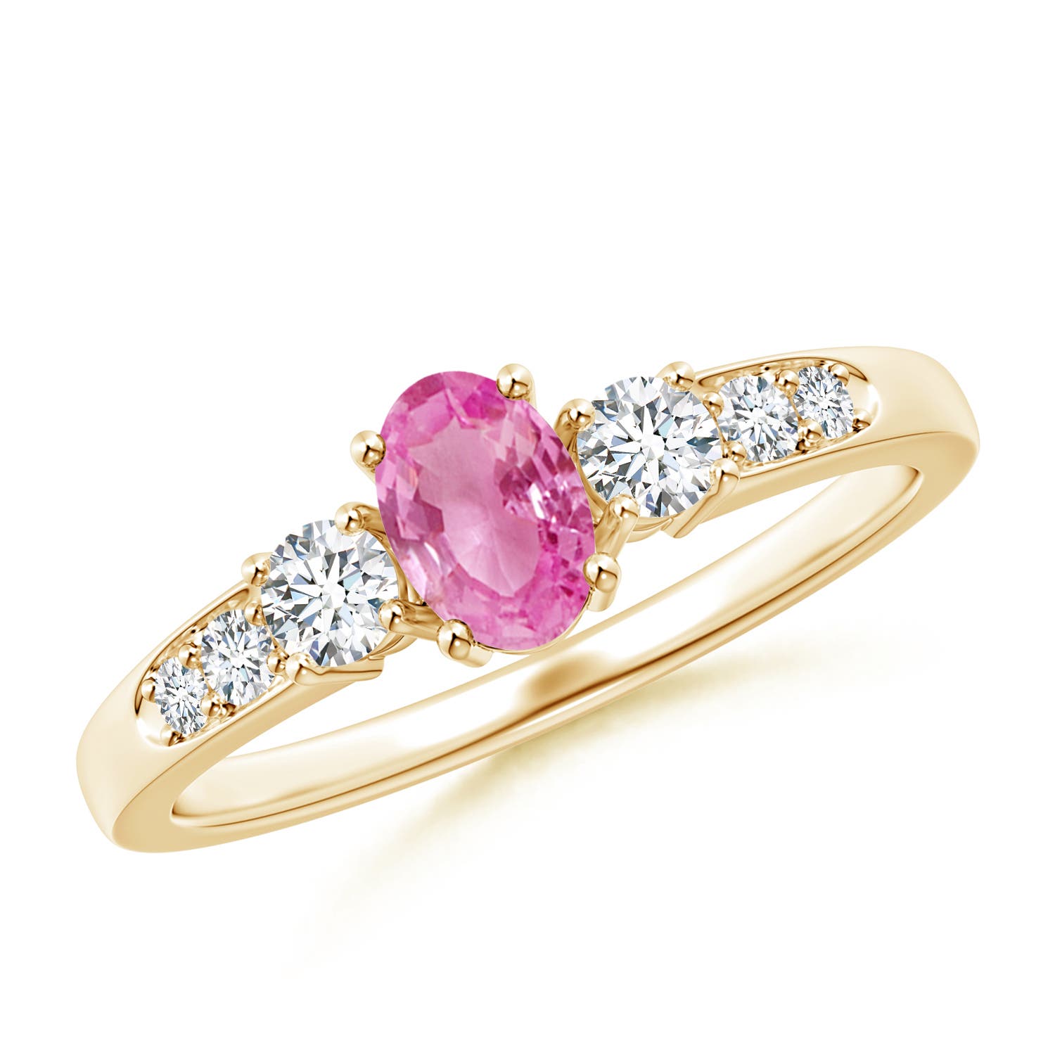 AA - Pink Sapphire / 0.88 CT / 14 KT Yellow Gold