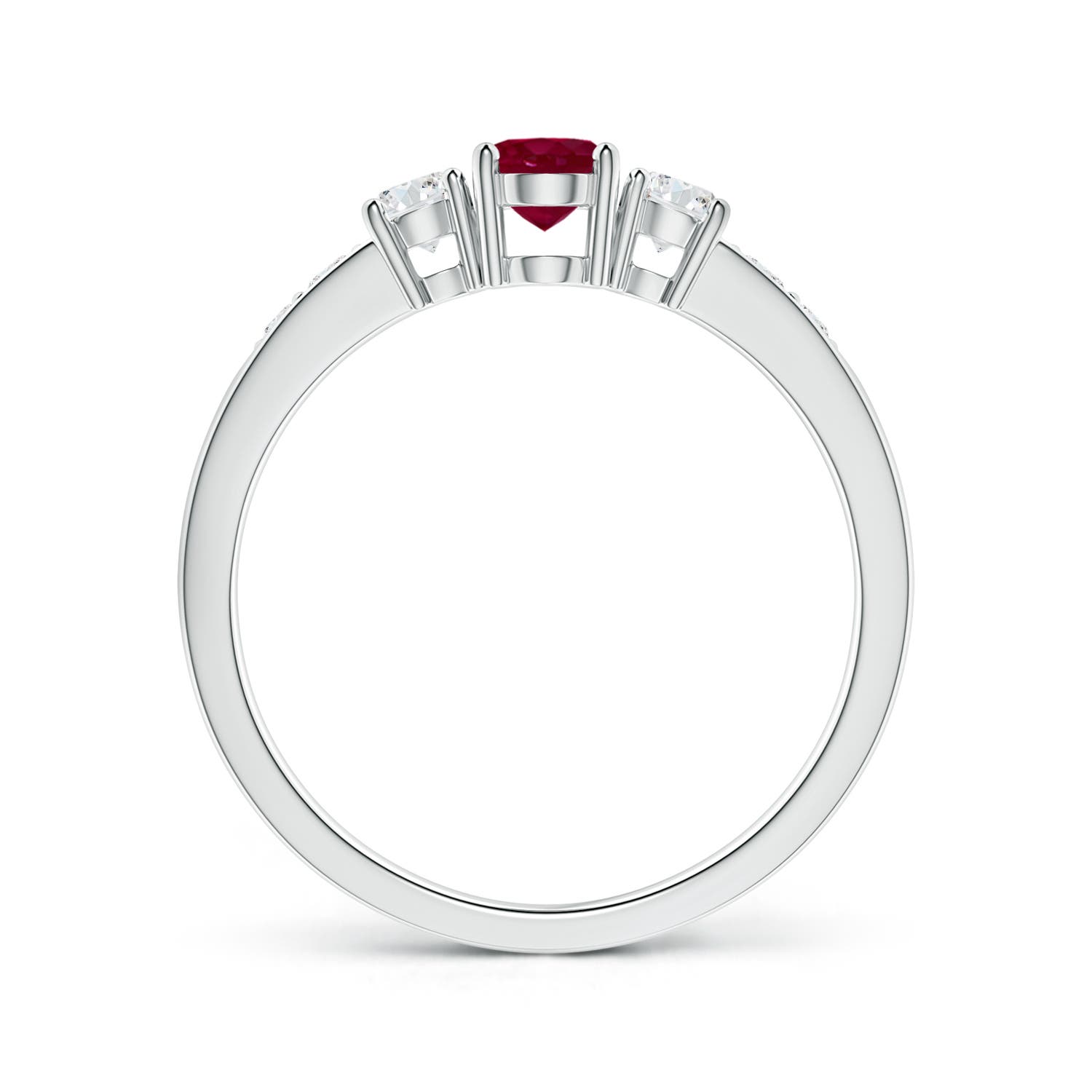 A - Ruby / 0.93 CT / 14 KT White Gold