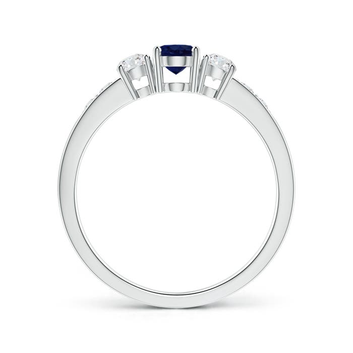 A - Blue Sapphire / 0.93 CT / 14 KT White Gold