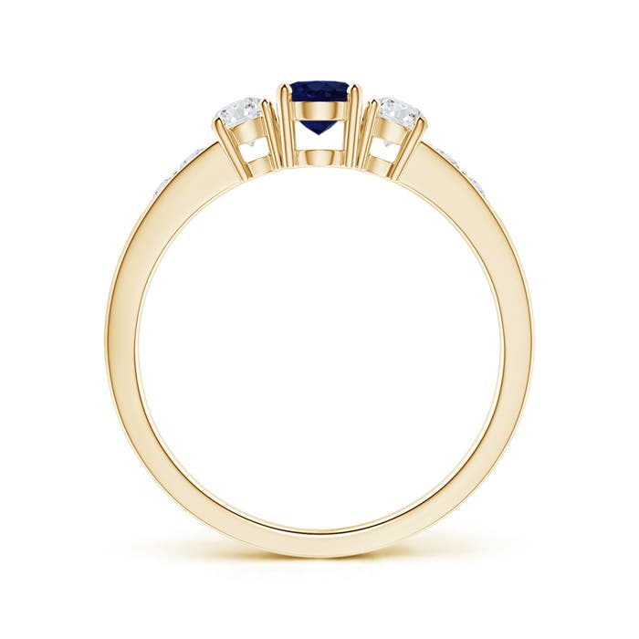 A - Blue Sapphire / 0.93 CT / 14 KT Yellow Gold