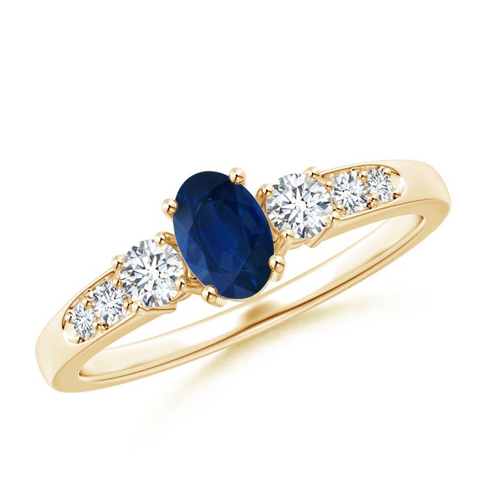 AA - Blue Sapphire / 0.93 CT / 14 KT Yellow Gold