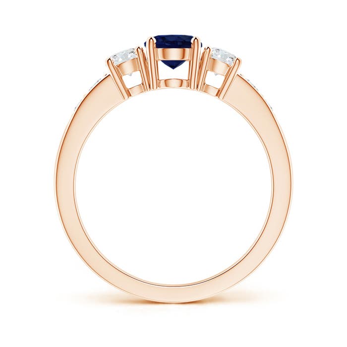 A - Blue Sapphire / 1.29 CT / 14 KT Rose Gold