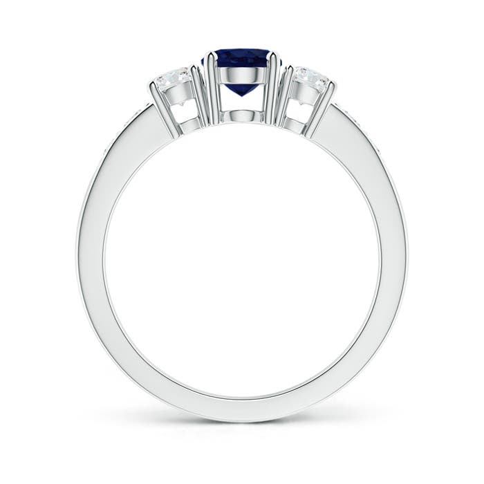 A - Blue Sapphire / 1.29 CT / 14 KT White Gold