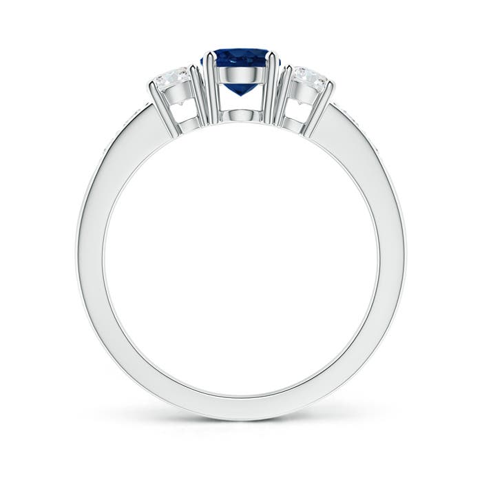 AA - Blue Sapphire / 1.29 CT / 14 KT White Gold