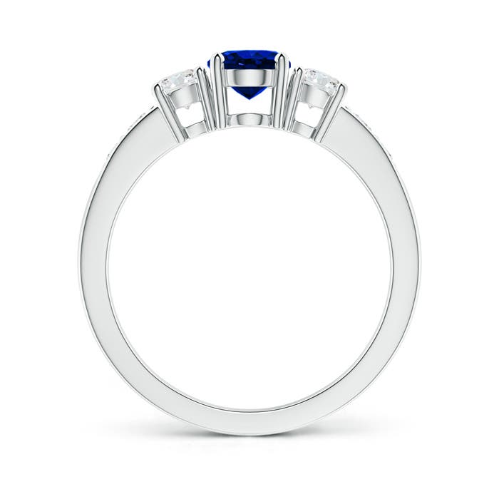 AAAA - Blue Sapphire / 1.29 CT / 14 KT White Gold