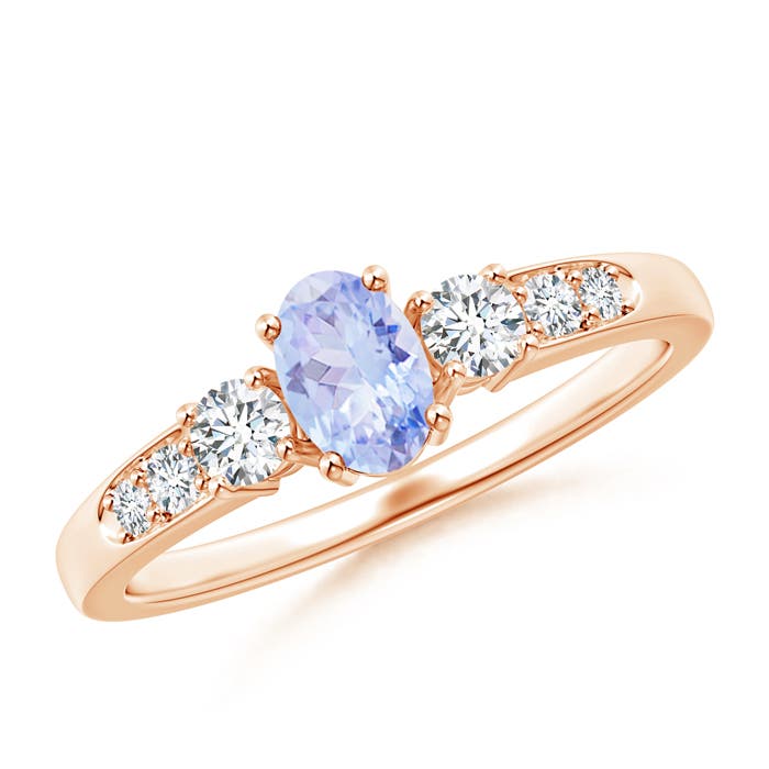 A - Tanzanite / 0.78 CT / 14 KT Rose Gold