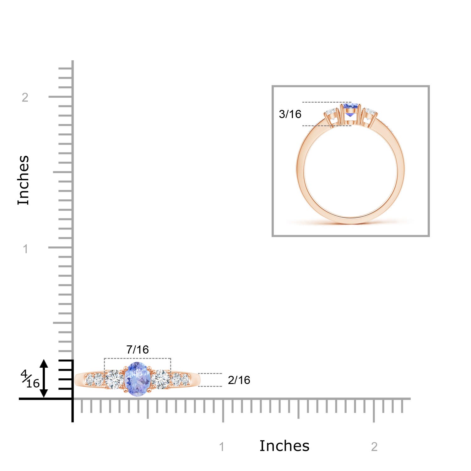 AA - Tanzanite / 0.78 CT / 14 KT Rose Gold