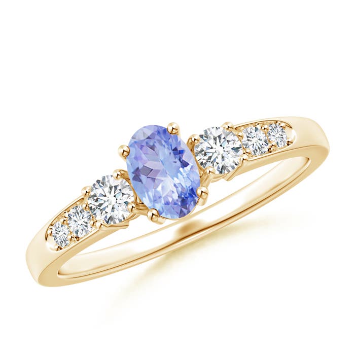 AA - Tanzanite / 0.78 CT / 14 KT Yellow Gold