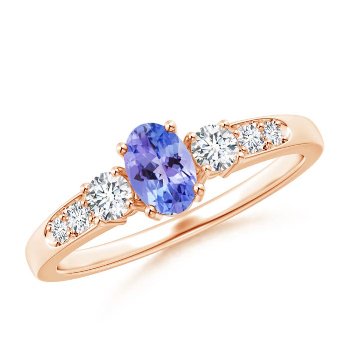 AAA - Tanzanite / 0.78 CT / 14 KT Rose Gold